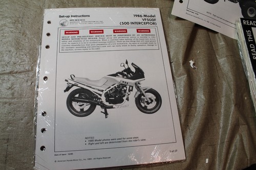 Nos 1986 honda vr500f factory - nos,