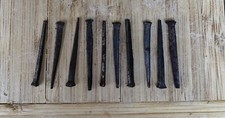 10 Brad Cut Iron Nails  1 1/2 inch  4cm -  for restoration and art projects. Old