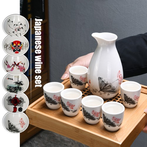 Japanese porcelain sake bottle - japanese,