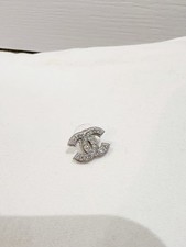 Chanel Classic CC Crystal Earring – Silver Tone – Single Piece Only