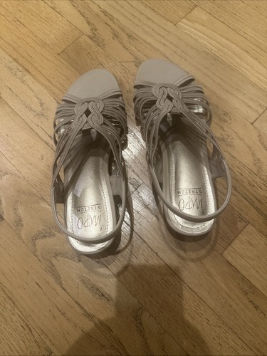 Dress sandals ivory gold with - dress,