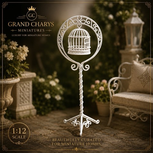 Scale metal bird cage - 1:12,