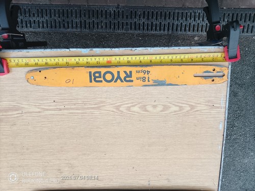 Ryobi chainsaw bar 18inc used - bar,