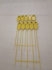 100 X Yellow Plastic Security Tags Numbered Pull Ties Secure Anti-Tamper Seals