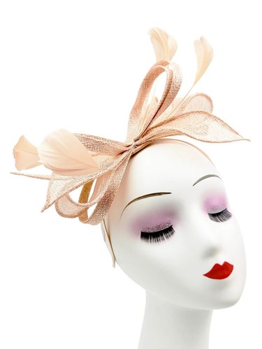 Women sinamay curls bow - sinamay,