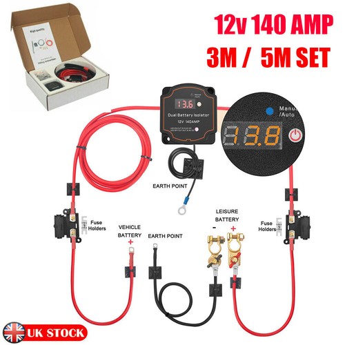 Split charge relay kit - 3/5/7m,