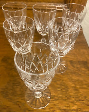 6 vintage Tutbury(?) cut glass