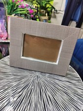 Sixtrees Medway Silver and Light Brown Hessian effect 4x6 inch Photo Frame
