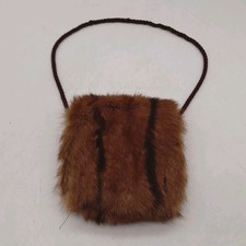 Real Fur Hand Muff Brown Small 16cm x 16cm (#H1/11)