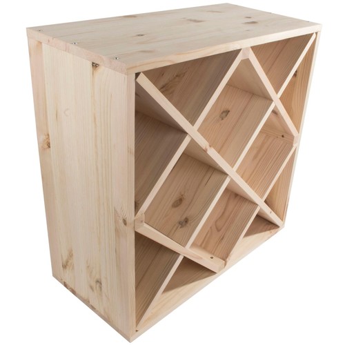 Square bottle wine rack - square, 24