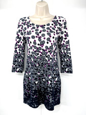 M&S Multicoloured Floral Soft Thin Knit Women's Scoop Neck Jumper Tunic UK 10