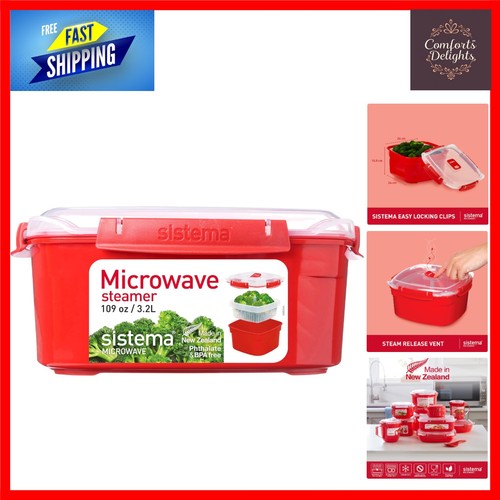 Large microwave food steamer - large,