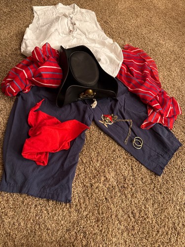 Leather pirate hat costume - leather,