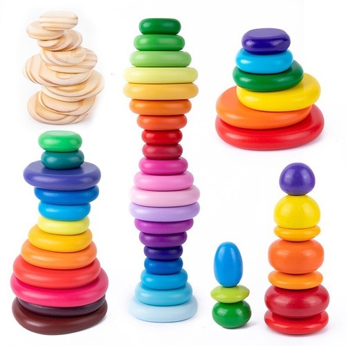 Wooden stacking blocks - stacking,