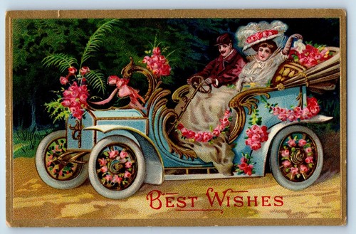 C1910 best wishes pretty - c1910's,