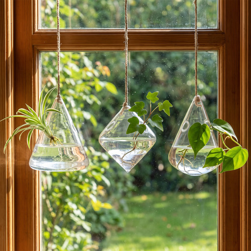 Hanging glass vase test tube - hanging,