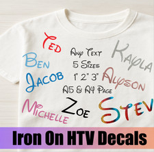 Personalised Iron On Names HTV
