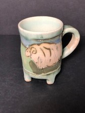 Vintage Handmade Footed Art