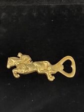 Vintage Brass Horse & Jockey