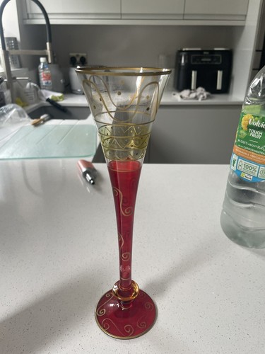 Bohemian style art glass - style, red