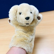 The Puppet Company UK Labrador Golden Retriever Pup Plush Dog Hand Puppet VTG