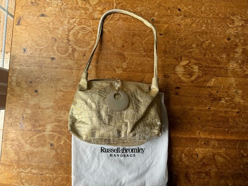 Russell bromley gold leather - gold,