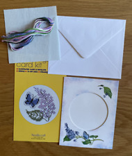 Mini Cross-Stitch Kit Butterfly & Buddleia inc. Aperture Card and Envelope