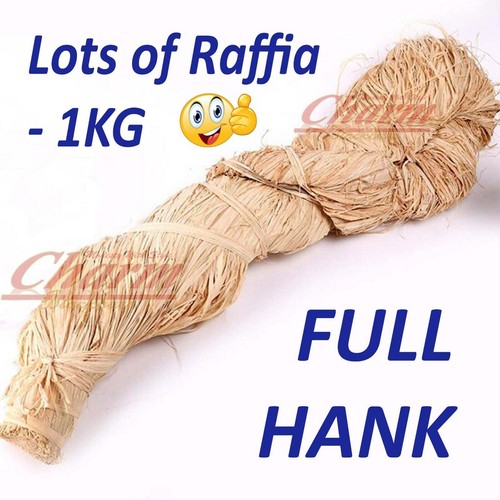 1kg thick long natural raffia - 1kg,