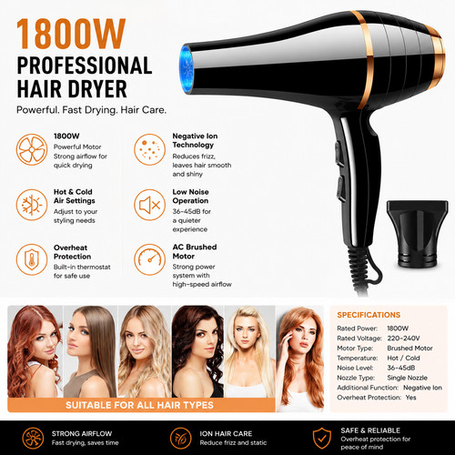 1800w professional hair - 1800w,