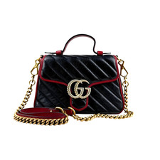 Gucci Black Red Quilted