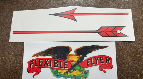 Flexible flyer toboggan decals - toboggan,