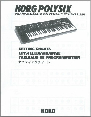 Korg polysix setting charts - korg,
