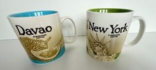 Starbucks Coffee Mugs New York & Davao2008 Global Icon Collector Series  16 floz