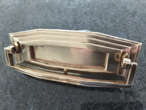 Vintage brass letterbox letter - brass,