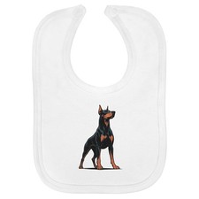 'Proud Doberman Dog' Soft Cotton Baby Bib (BI00068289)