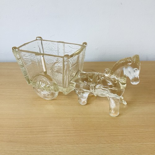 Vintage pressed clear glass - pressed,