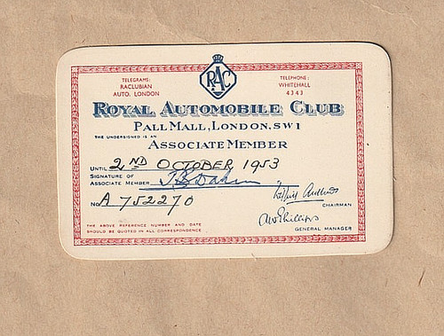 Royal automobile club a - automobile, r.a.c