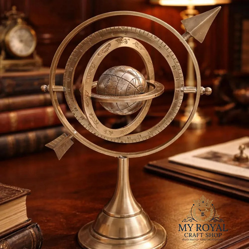 Brass armillary sphere - , globe