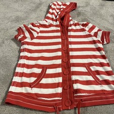 Cardigan Jacket Red and White