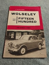 Wolseley 1500 1957 on Olyslager Owners Workshop Manual Handbook Fifteen Hundred