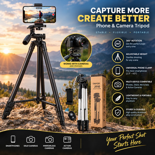 Portable phone tripod stand - phone,