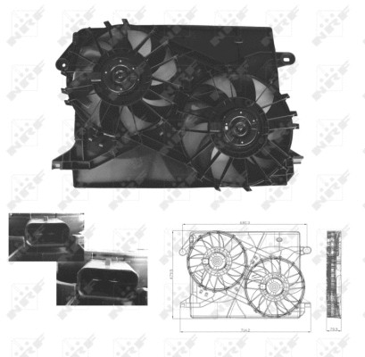 Fan radiator fits - fits:, chrysler