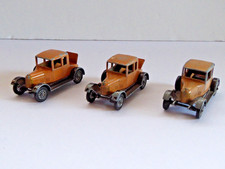 3 x Lesney Cars - Matchbox Models of Yesteryear No.8 Bullnose Morris Cowley