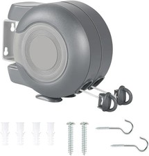 Dlux 68055 Indoor/Outdoor Retractable Clothes Line 15m