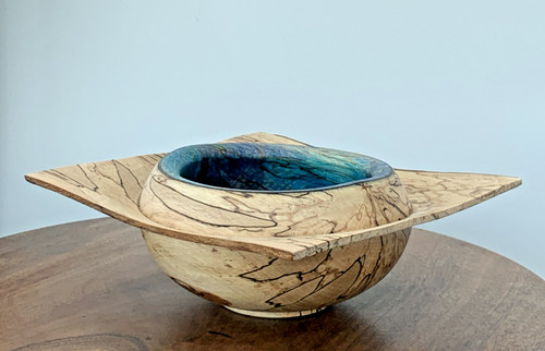 Spalted beech hand turned - beech, bowl