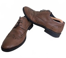 Frank Wright - Classic Brown Brogue Dress Shoes - Size 8 Leather - Wedding Guest