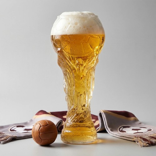 450ml football trophy beer - football,