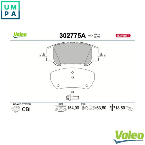 Brake pad set - pad,