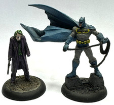 Batman & Joker miniatures by Knight Models, beautifully painted 32mm for RPG