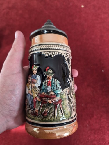 German handarbeit beer stein - german,